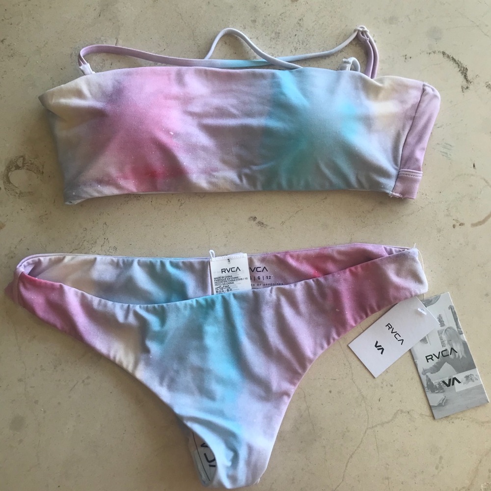 RVCA NWT Bandeau Top (with straps) and Bottom